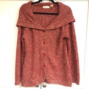 Anthropologie Sleeping on Snow red marled Sweater